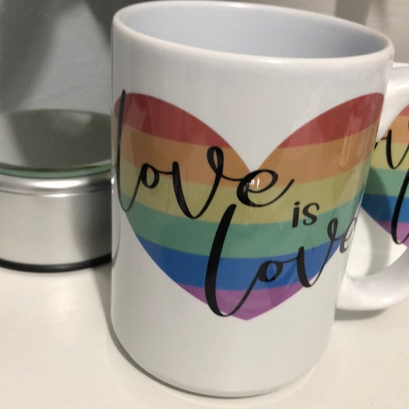 Love is love 15oz mug with two matching coasters - Picture 2 of 2
